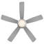 Ventilateur de plafond encastré intelligent à 5 pales Odyssey avec télécommande et ensemble d'éclairage à DEL inclus-55354984-57409108