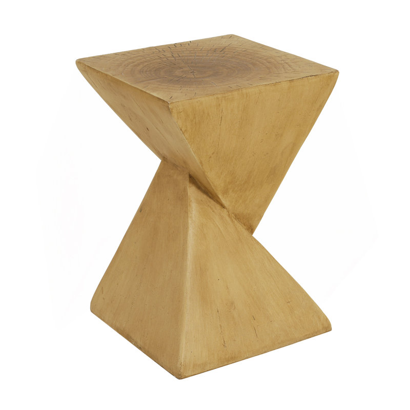 Geometric Mgo Side Table,Light Nature Color