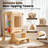 Foldable Toddler Tower With Safety Net & 2-step Stool | Adjustable Montessori Kitchen companion