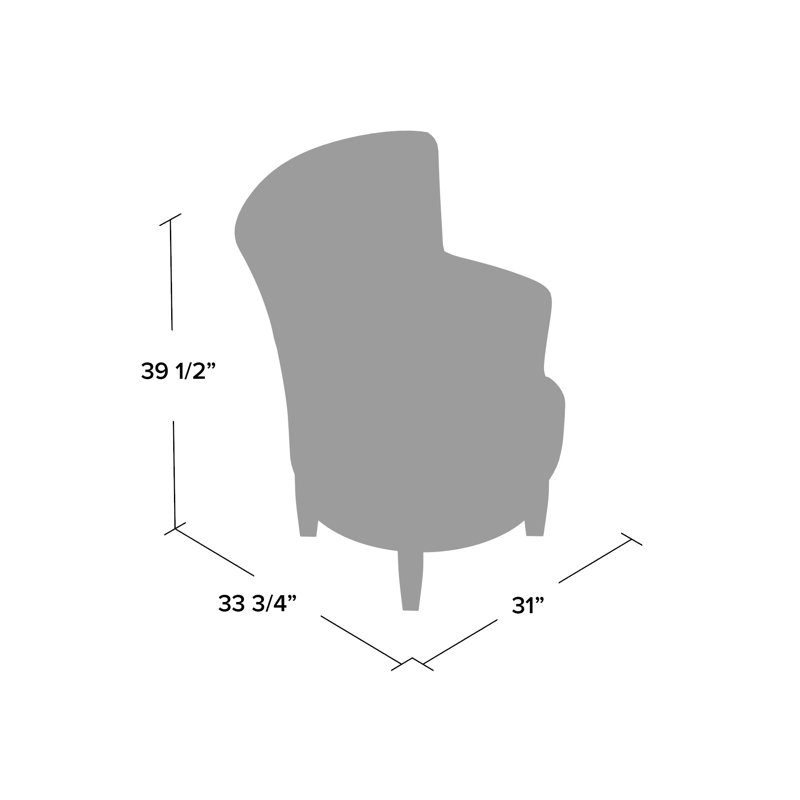 Justine Upholstered Swivel Armchair, Dove Grey Performance, Espresso