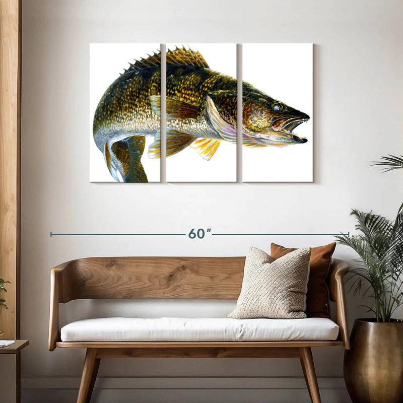 Brampt Break Line Walleye, 28" H x 45" W