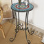 Table d'appoint de patio avec tablette