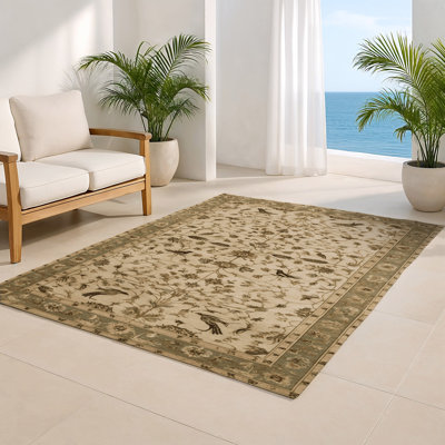 Tapis d'intérieur et d'extérieur brun Persian