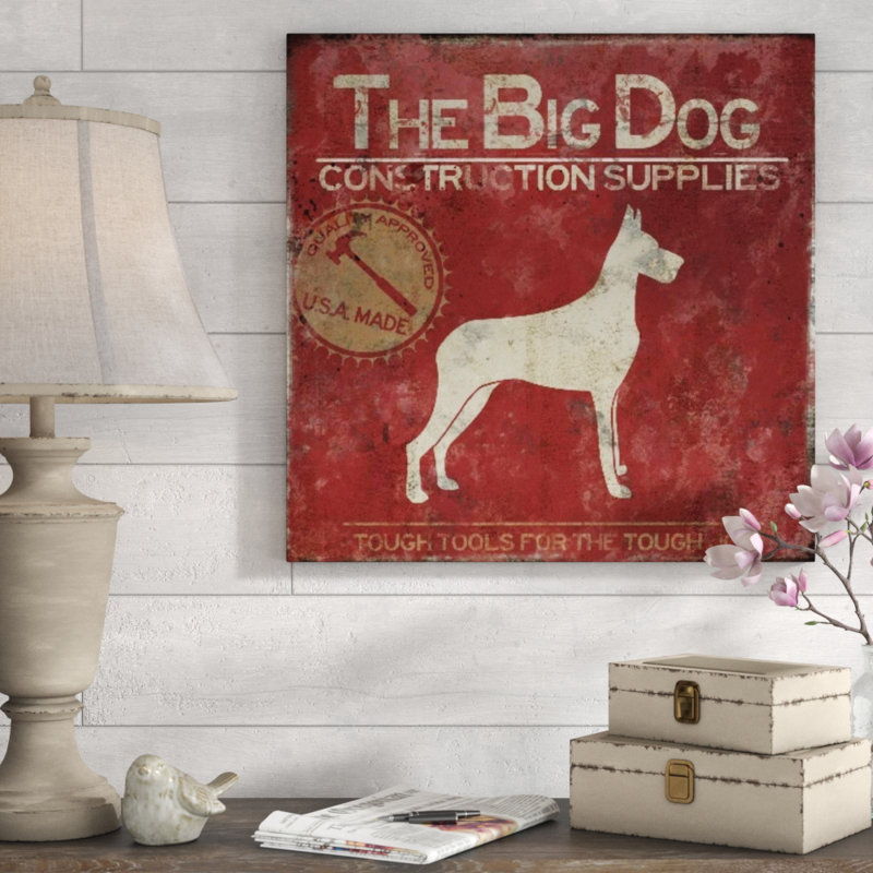 «Canine Sign III» par Austin Beiv - impression, Couche de verre, H 24 po x l 24 po