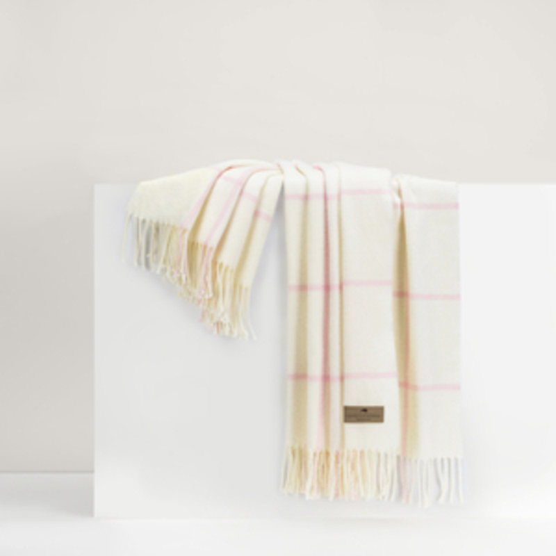 Lexington Plaid Throw, Cherry Blossom