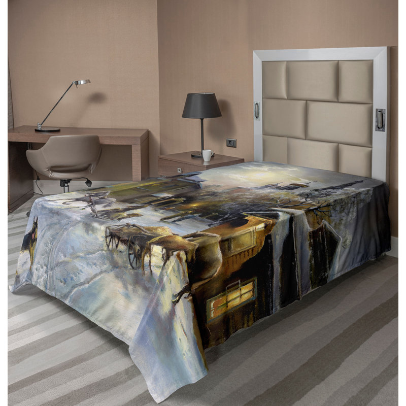 Multicolore Ambesonne, Drap plat pour lit simple TG