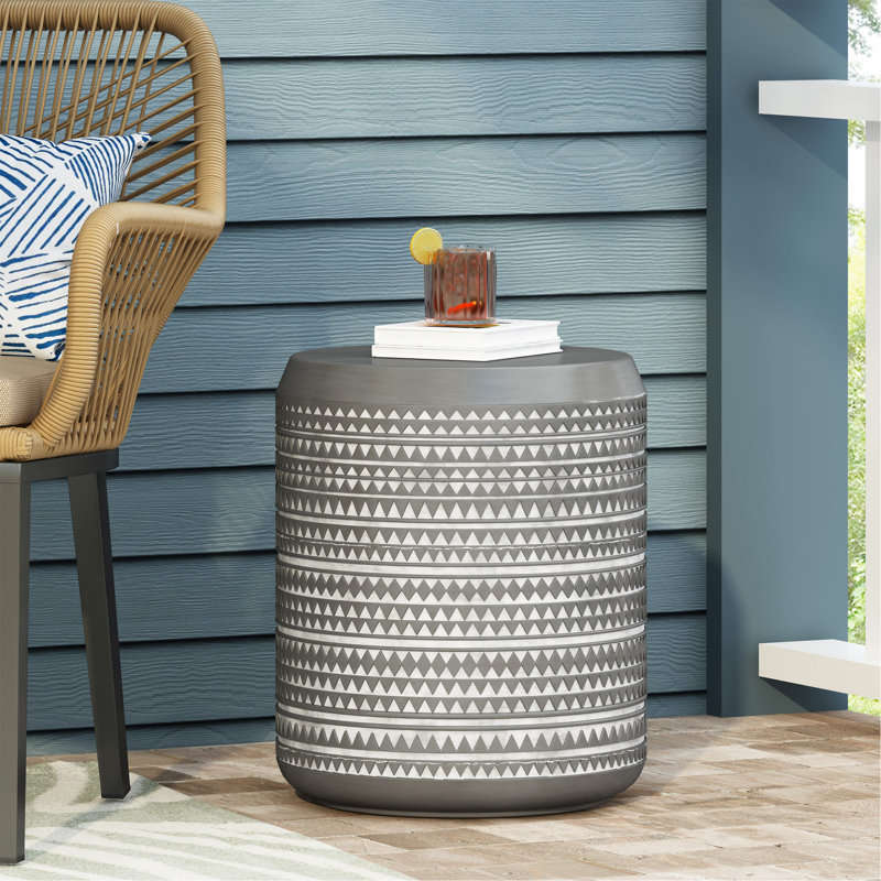 Charming Lightweight Concrete Outdoor Side Table With Stylish Design