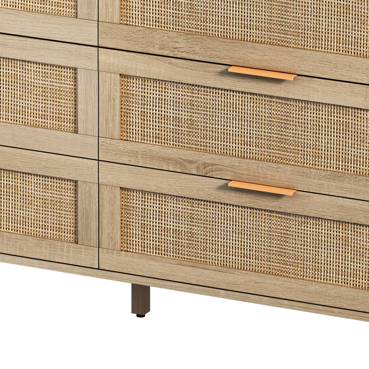 Magic Home 31.5 in. Rope Woven 4-Drawers Storage Dresser Accent Cabinet  with Rattan Door for Bedroom Living Dining Room Hallway CS-W46119735 - The  Home Depot