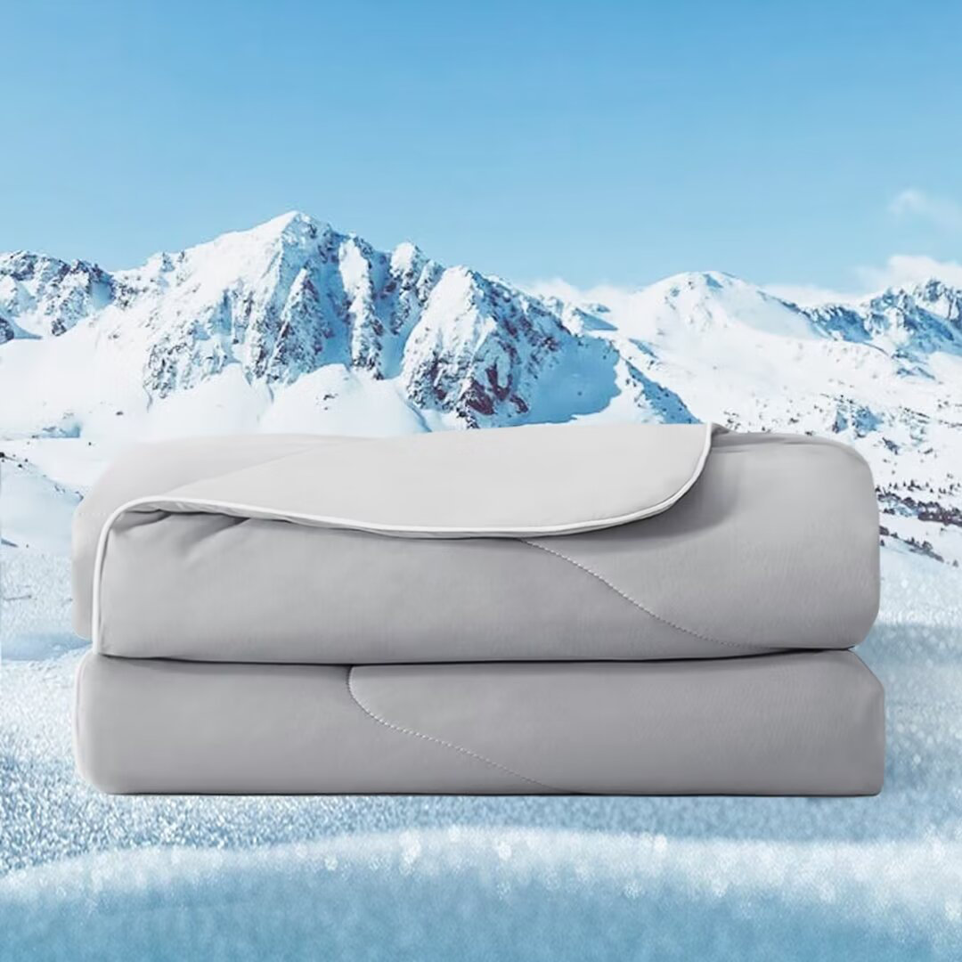 Cooling Comforter, Sorona and Tencel Filling Cold Touch Fabric Cooling Blanket for Night Sweats Hot Sleeper, Double-Sided Cool Design Summer Breathable Comforter Hokku Designs 