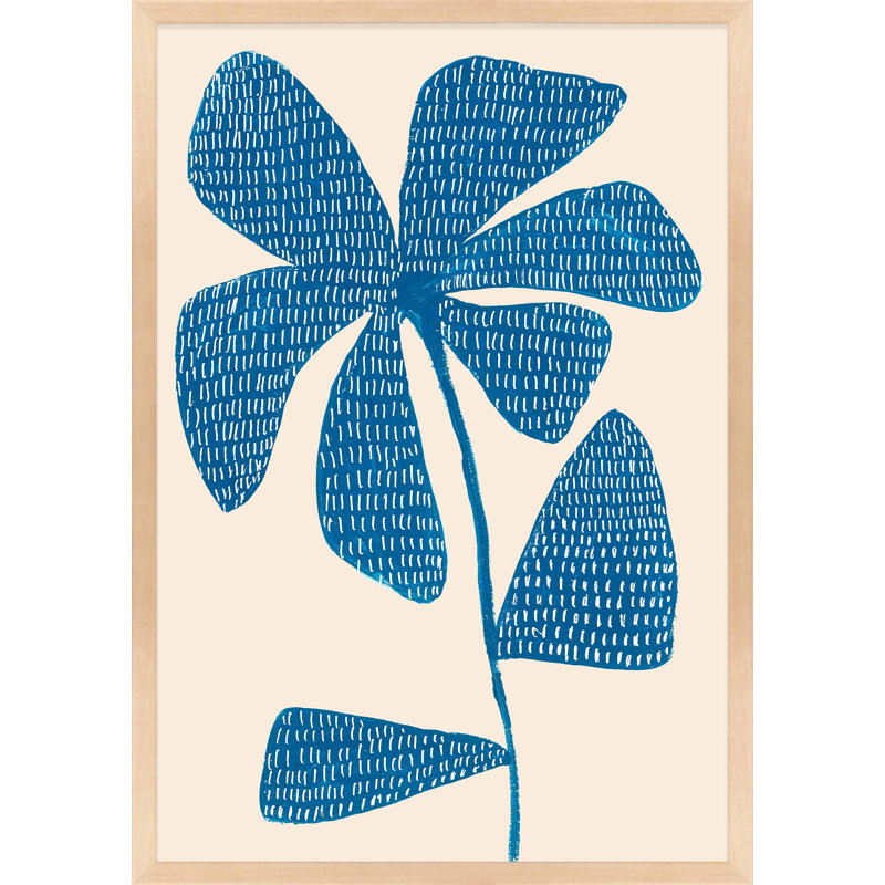 Céramique bleue 2 par Andrea Stokes - Art mural encadré, Papier encadré érable, H 38 po x l 26,5 po