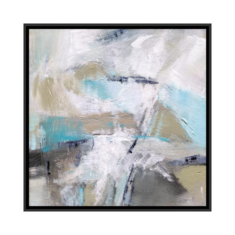 « perpendicular », impression sur toile, H 18 po x l 18 po x P 1,5 po, Toile avec cadre noir, Pas de tapis
