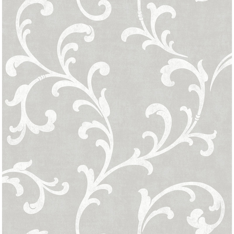 Rouleau de papier peint L 33 po x L 20,87 po aganlane Scroll, Argent