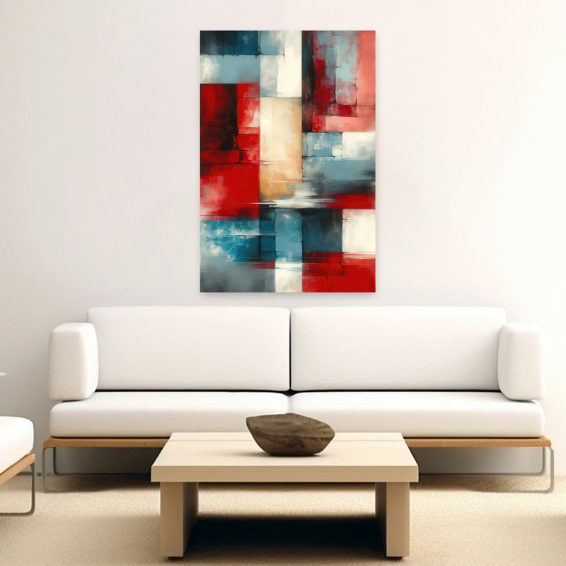 "Shifting Planes", art mural contemporain abstrait, H 60 po x l 40 po
