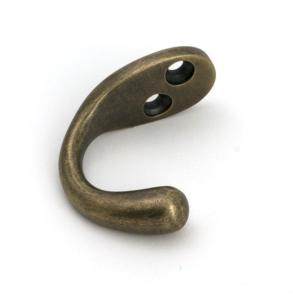 Celtic Brass Wall Hook, Burnished Brass, 4.5" H x 1.9" W x 1.73" D