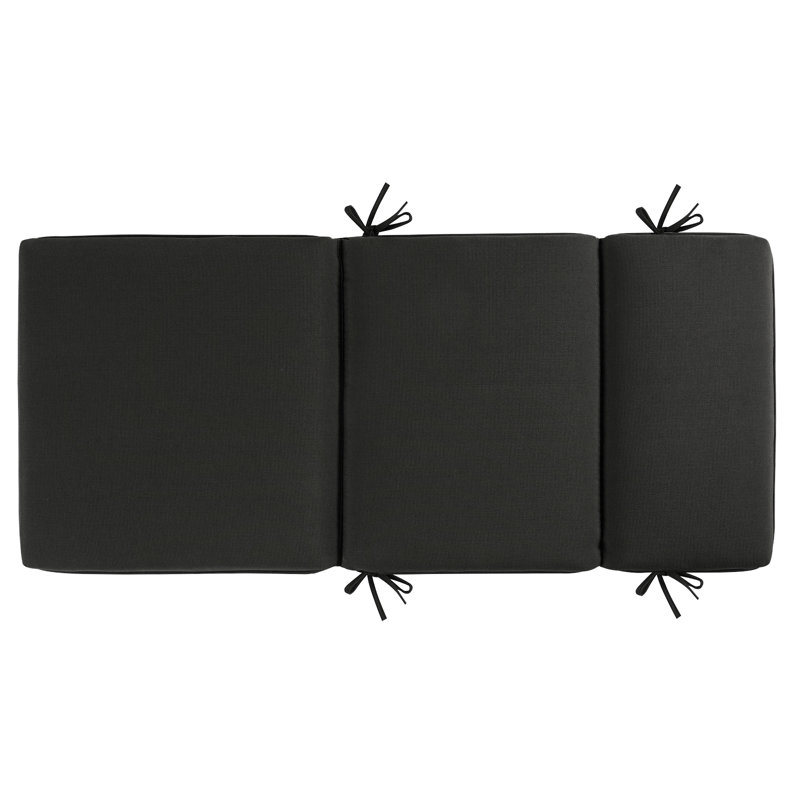 Outdoor/Indoor Adirondack Chair Cushions, High Back Patio Furniture Replacement Cushion, Black