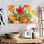 Harnek orange et tulipes rouges-108723029