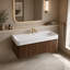 Wall Mounted Single Vanity Bathroom Vanity With Ceramic Top