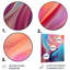 Art transitionnel sur toile abstraite rose et bleu III-1178525469