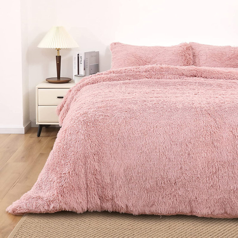 Ensemble de housse de couette en microfibre de trois articles, Gris, Housse de couette simple + 1 taie décorative stan