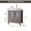 Ensemble de meuble-lavabo simple 30 po gris