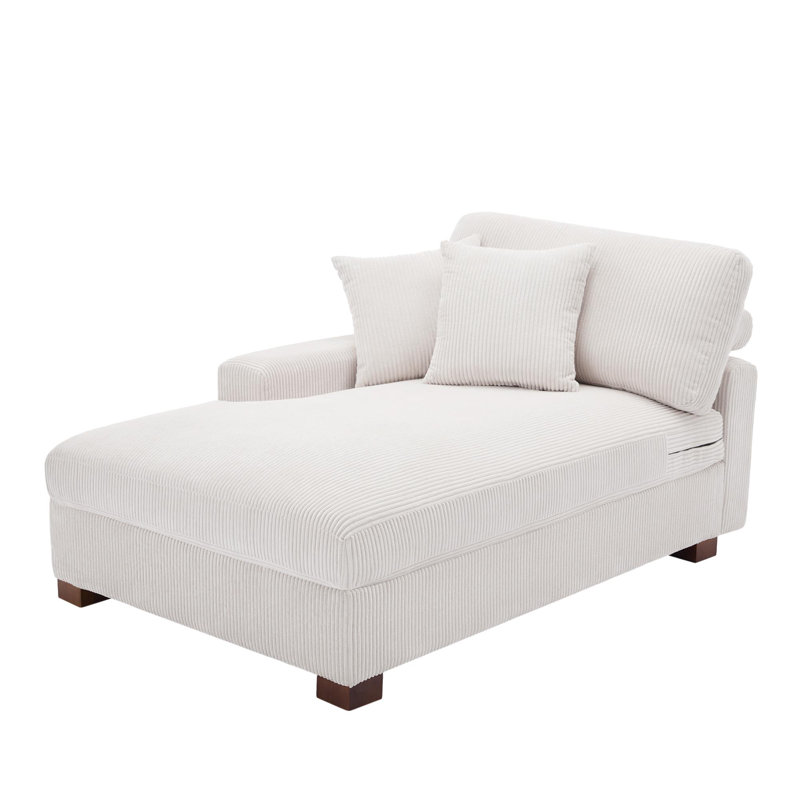 Milbrey Desborough Chaise Lounge, Beige, Left Hand Facing