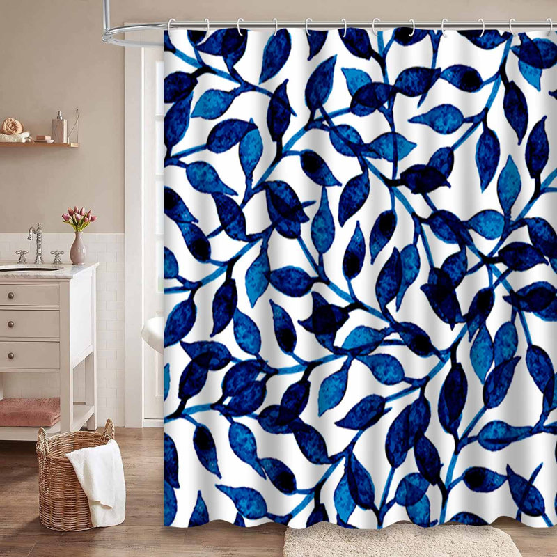 Rideau de douche bleu sarcelle avec 12 crochets, L 72 po x l 72 po