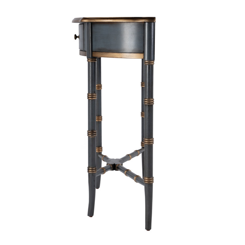 Skilling Demilune Console Table, Blue