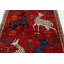 Red color Hand knotted Shiraz rug 4'2"x 6'1"