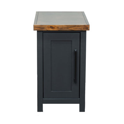 Table d'appoint 14 pouces - attrayante. Noir et whisky. Peuplier. Aucun assemblage requis. Conception de salon. Finition whisky. Assemblage. Meubles