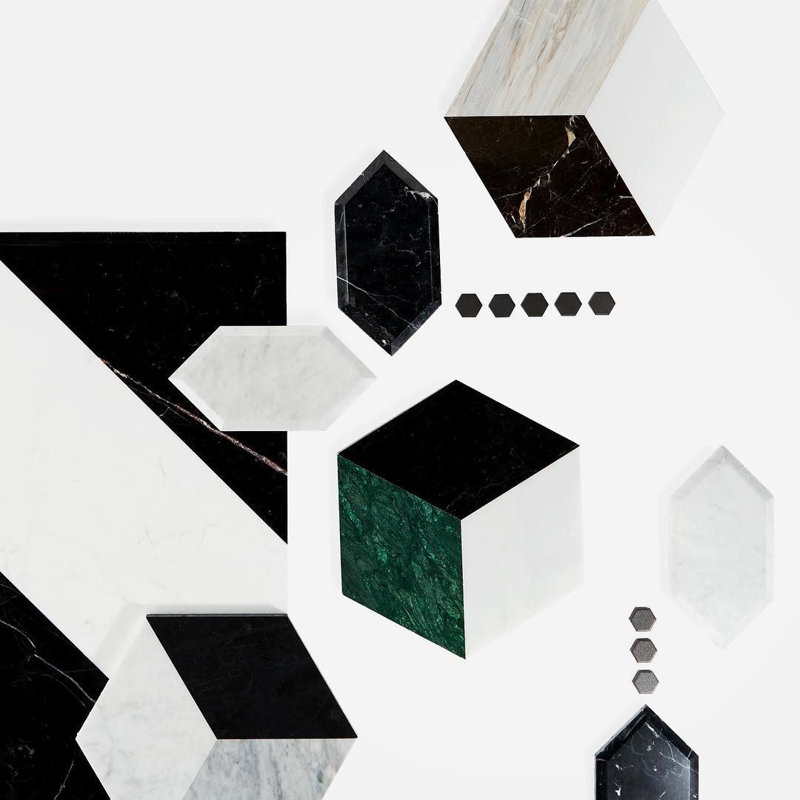 Havasar 8x9 Hexagon Honed Marble Mosaic Tile, Grigio Honed