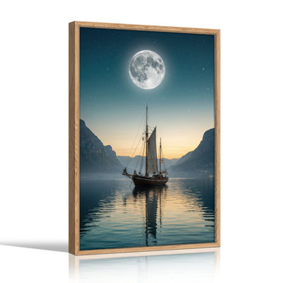 Ensemble de 1 tableau sur toile « Voile au clair de lune »
