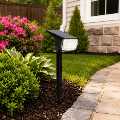 10-Pack Waterproof Outdoor Solar Spotlights in Cool White with 63 LEDs and 3 Lighting Modes, Landscape Lighting for Yard, Garden, Backyard, Driveway, Pathway, Wall, House and Garage