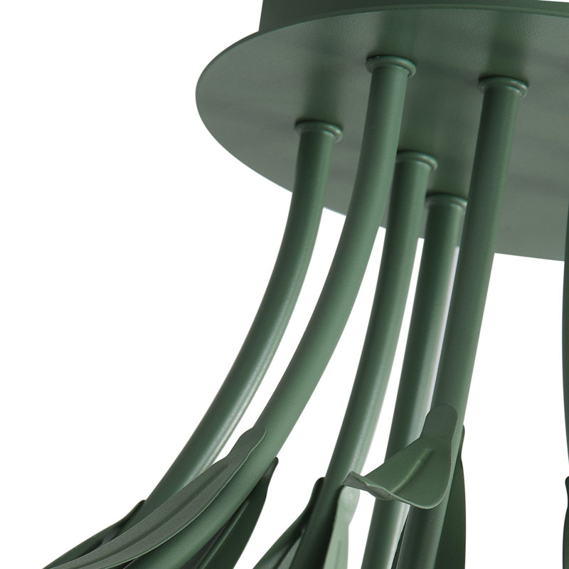 9-Flower shaped dimmable iron ceiling light