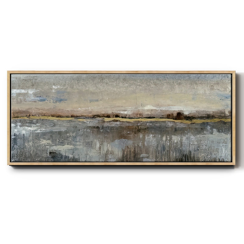 Abstrait marais - toile encadrée, H 20 po x l 50 po