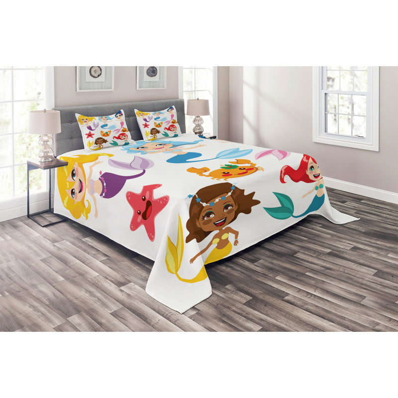 Polyester Coverlet, King Bedspread + 2 Shams