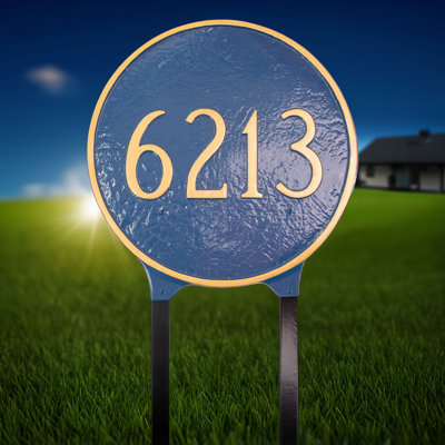 Enseigne d’adresse pour pelouse sur 1 ligne
