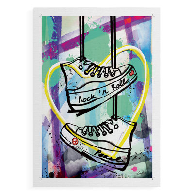 Sneaker Pop Glam Topper - impression sur toile seulement - NON-CADRE