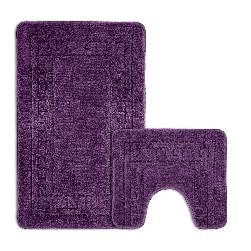 Kelya 2 Piece Bath Set, Aubergine/Mauve
