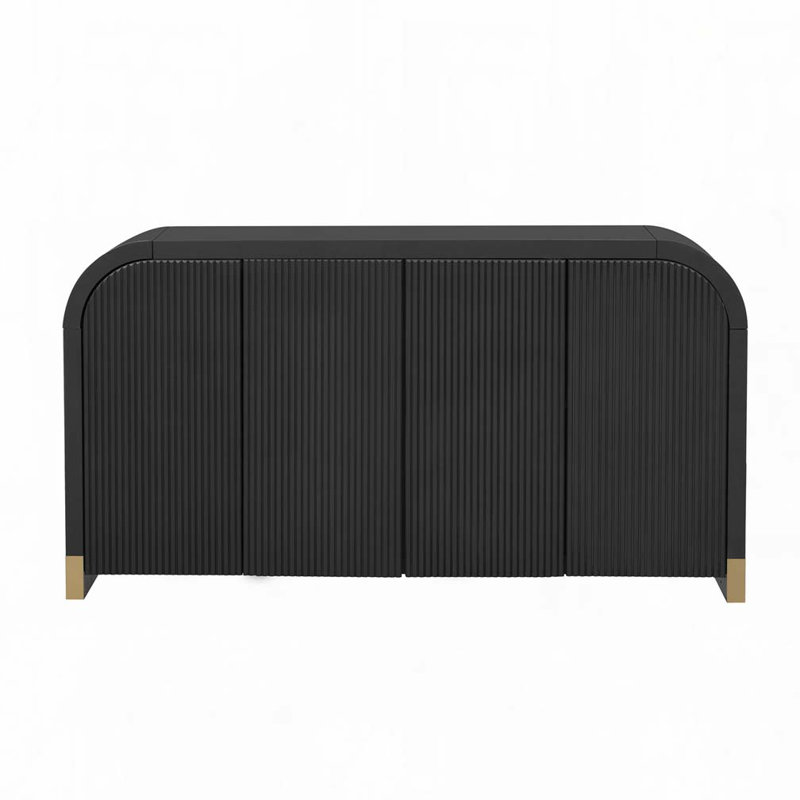 Console de coin 59,8 po, Noir