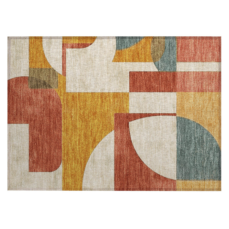 Tapis corail intérieur / extérieur lavable à la machine Cinead ACN1692, Rectangle 1 pi 8 po x 2 pi 6 po