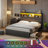 Twin Bed Frame with Storage and Charging Station, Curved Fluted Headboard, 4 Drawers, Hidden Storage, No Box Spring Needed, Modern Wood Platform Bed-772102016-779087847