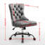 Chaise de bureau, chaise de bureau moderne capitonnée en velours capitonné avec base en métal doré, chaise de bureau pivotante réglable