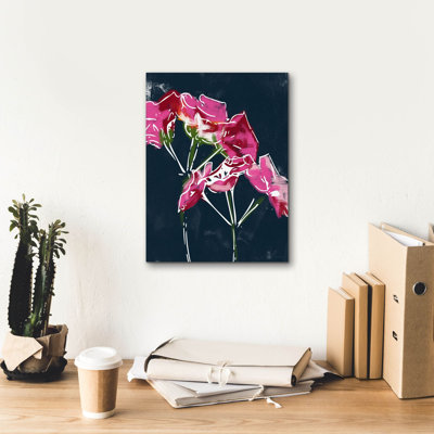 'Geraniums' by Linda Woods, Canvas Wall Art