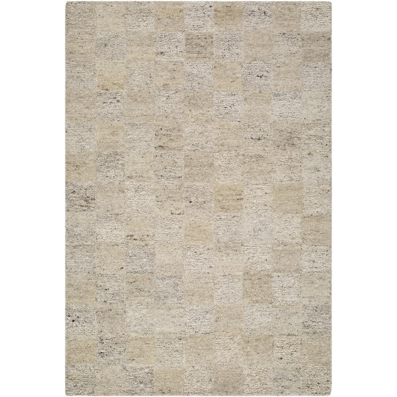 Divine Handmade Area Rug, Rectangle 6' x 9', Cream