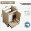 Ensemble de meuble-lavabo autoportant avec tiroir en céramique et 1 tiroir
