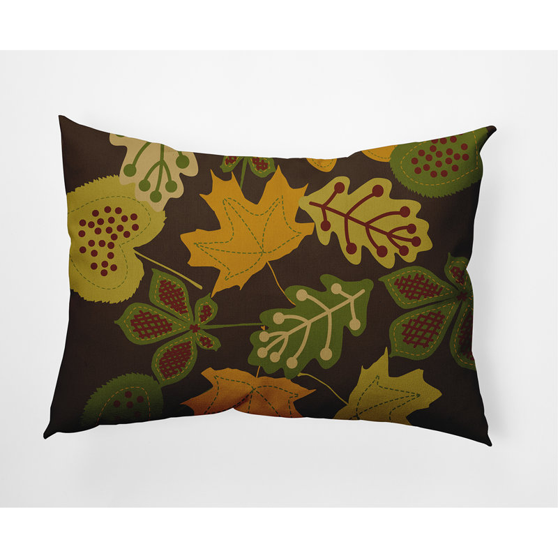 Coussin décoratif Fall Leaves, Vert