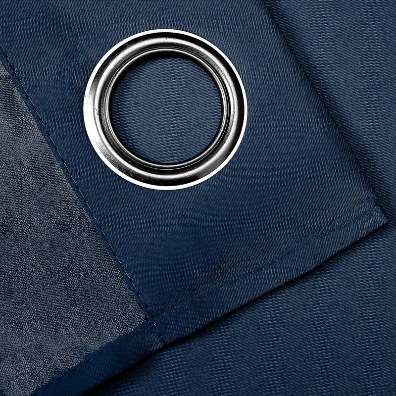 Crispin Blackout Curtains / Drapes Pair, Navy