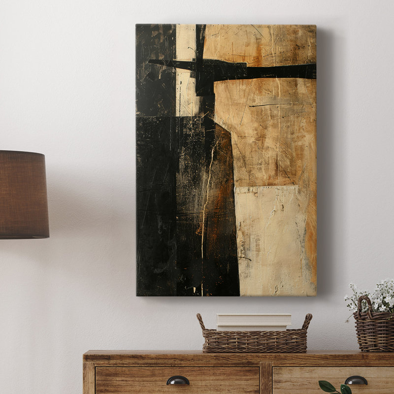 ABSTRACT Series CCCCXXV - Toile tendue avec châssis de qualité supérieure - Prêt à être accroché, H 60 po x l 40 po