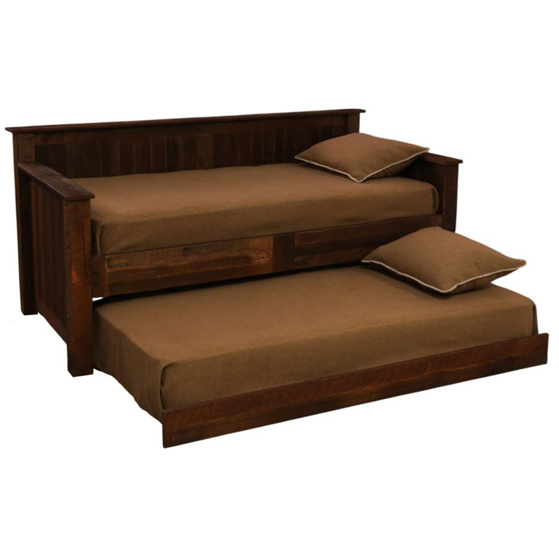 Fireside Lodge Barnwood Daybed - without Trundle - Includes Slat Roll, Trundle Not Included