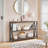 Industrial Console Table With 3-Tier Open Shelves, Narrow Sofa Table For Entryway, Hallway, Living Room, Bedroom, Rustic Brown Finish, Sturdy Metal Frame And Engineered Wood Construction-2056901936
